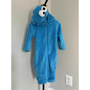 Vintage Y2K Sesame Street Cookie Monster Fleece Costume, Size 18 Months